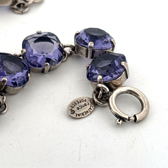 Catherine Popesco France amethyst color crystal bracelet - Picture 5 of 13